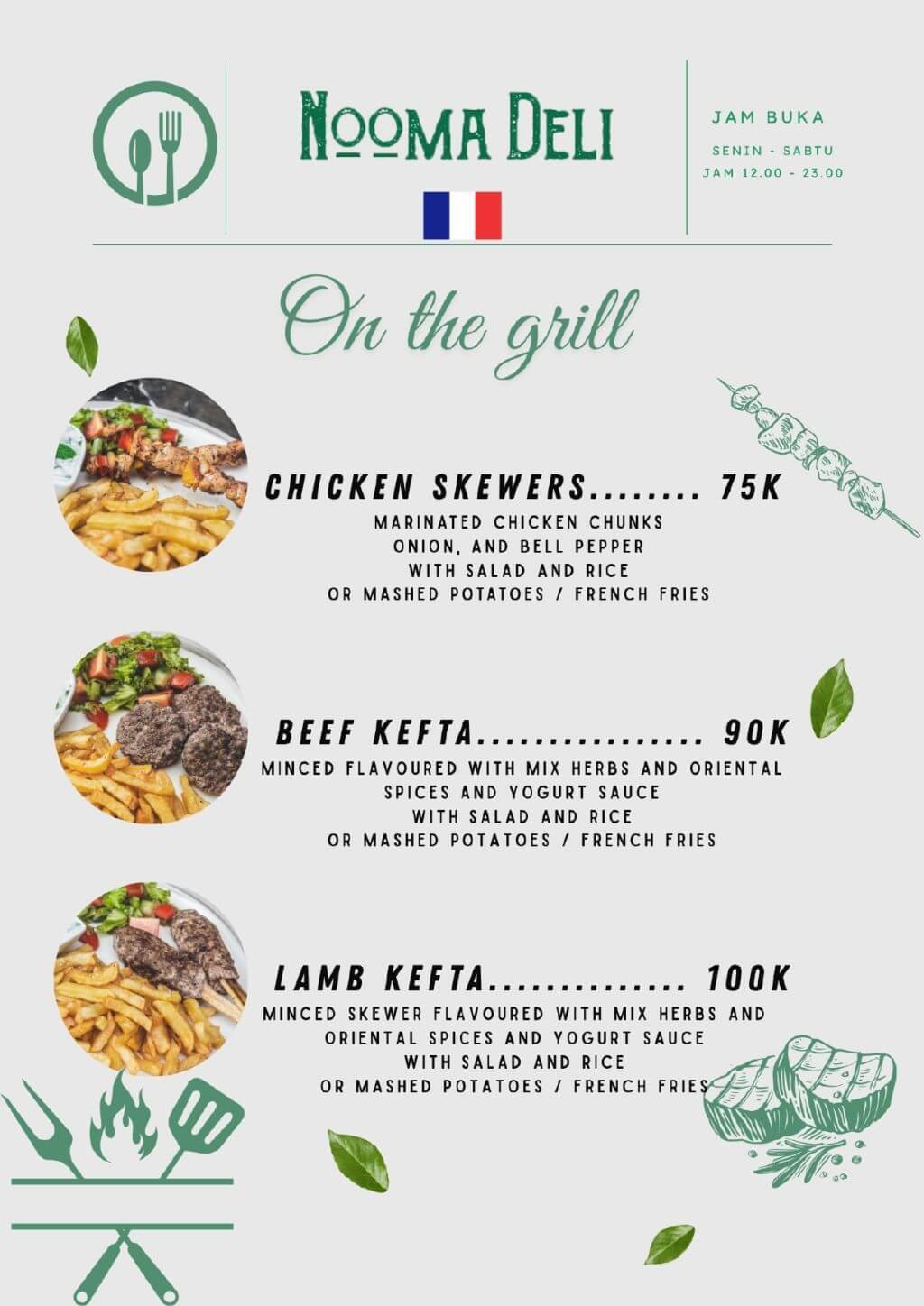 nooma deli french kitchen legian menu 12