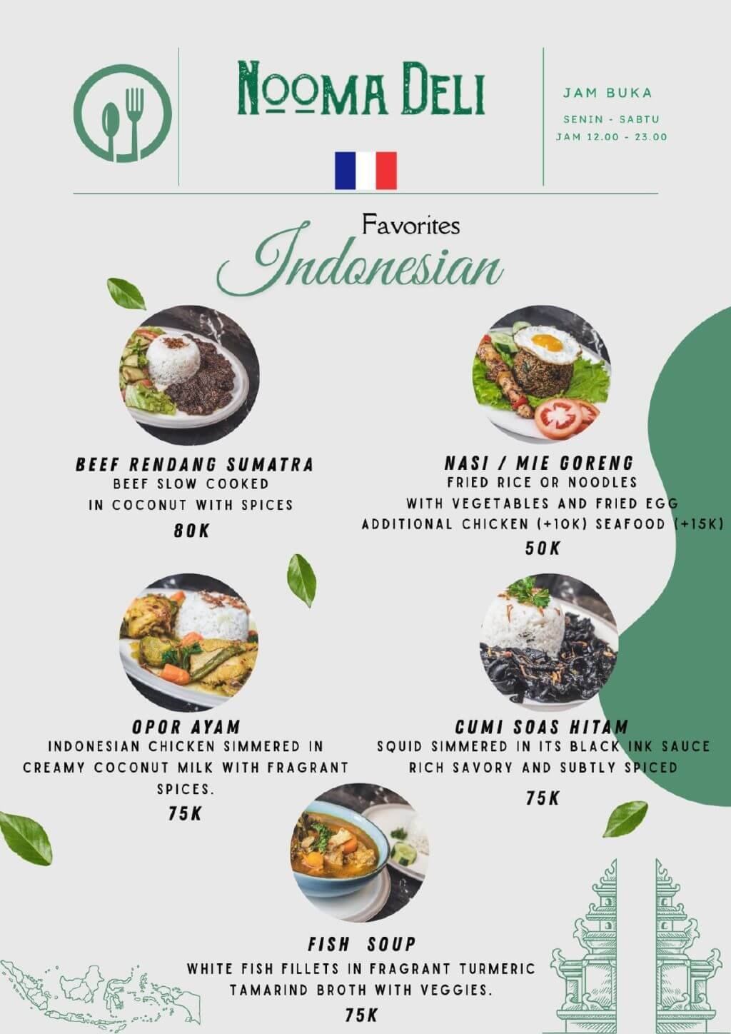 nooma deli french kitchen legian menu 15